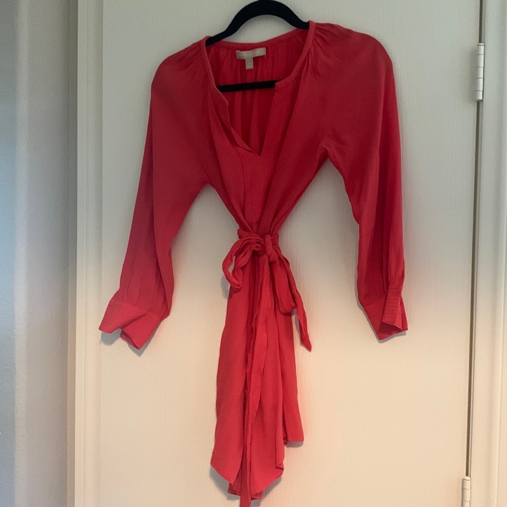 Banana republic coral loose fitting dress.